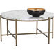 Solana 34 X 16 inch White / Antique Brass Coffee Table